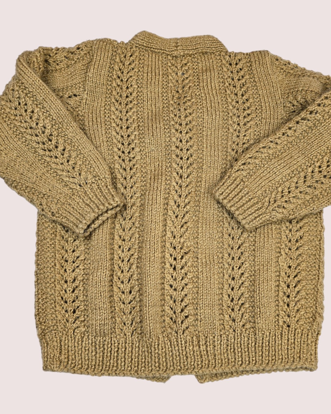 Handknit overall and cardigan set 2T