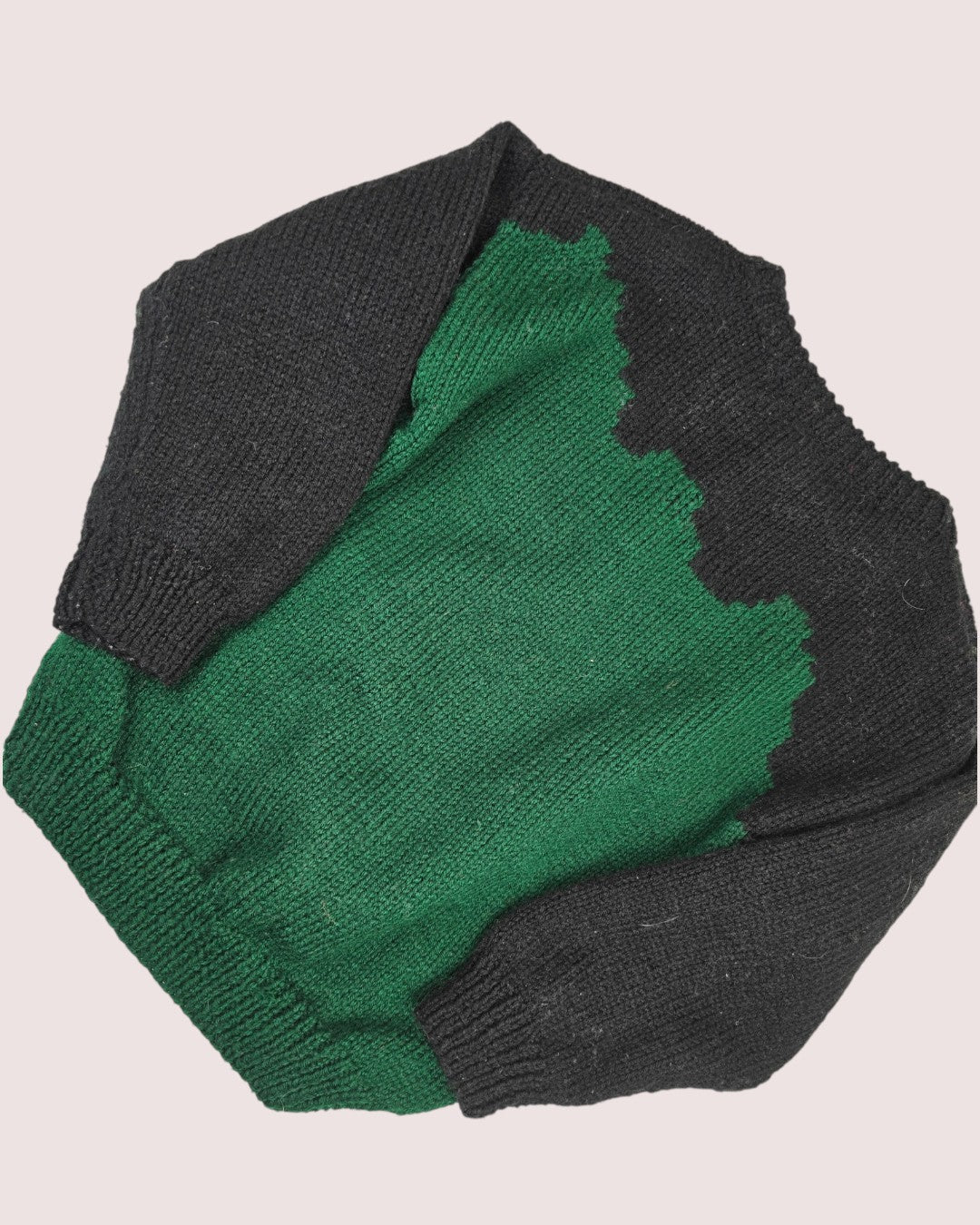 Handknit dragon sweater with googly eyes approx 7-9Y
