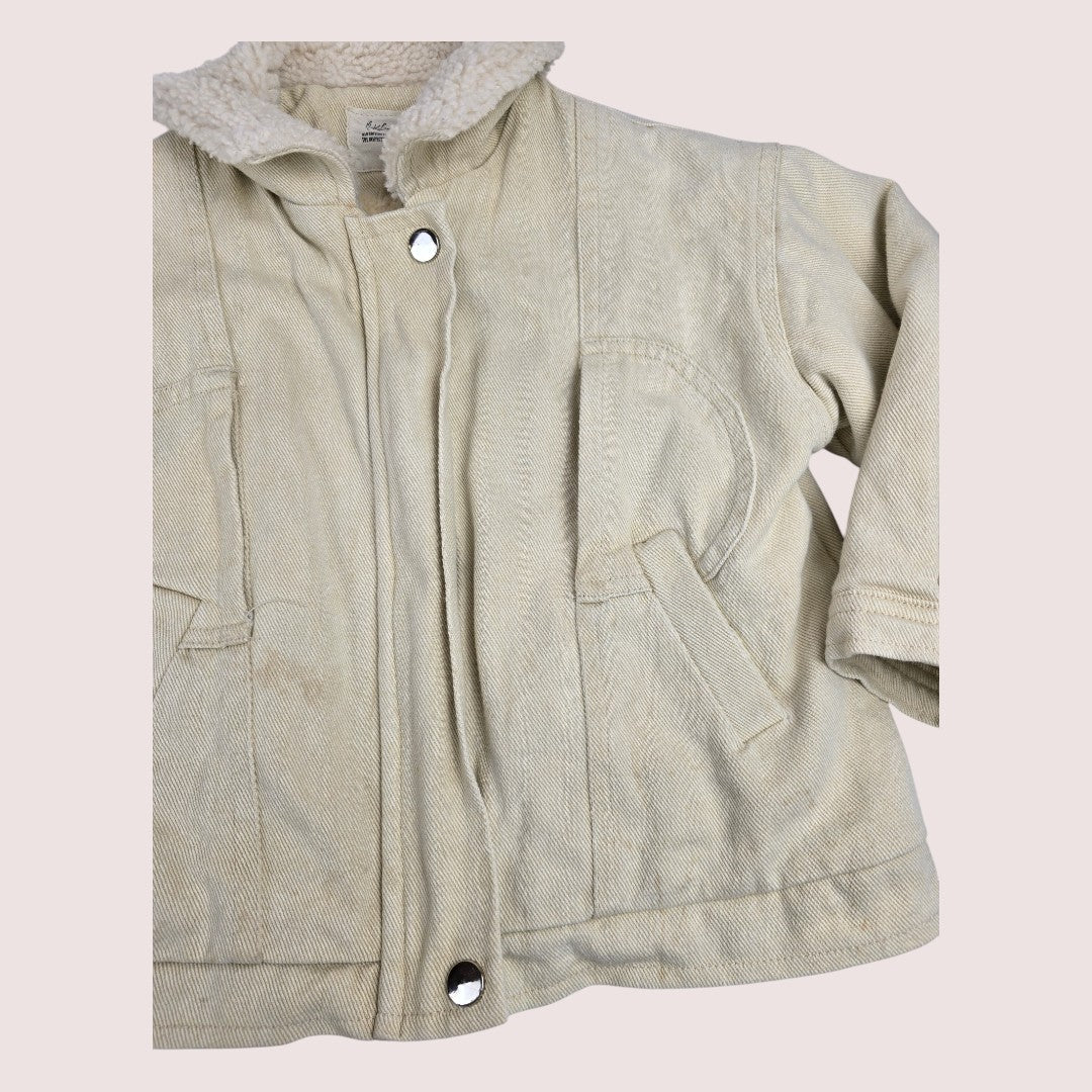 Cream jean jacket 3-5T