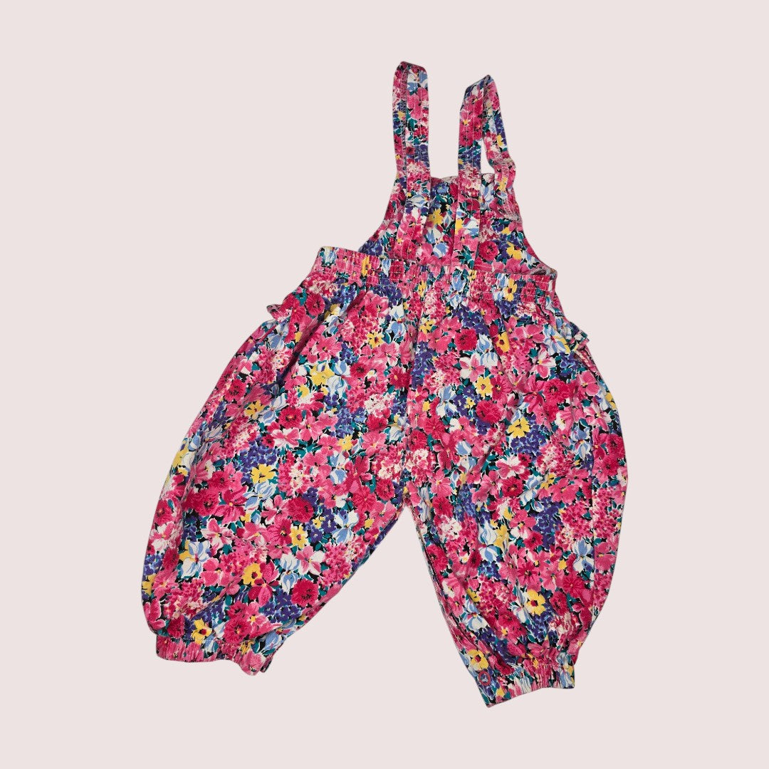 Vintage Ruffnicks Floral romper 12-18m