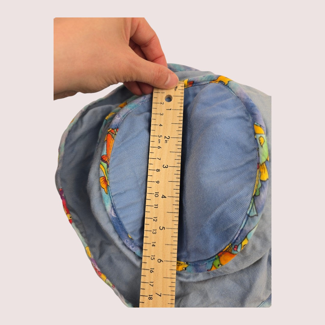 Reversible fish print bucket hat 2-4Y