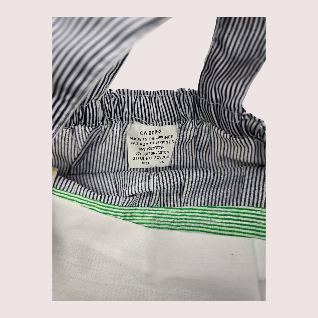 Vintage Raphael two piece set -shortalls and button up shirt 18m NWOT