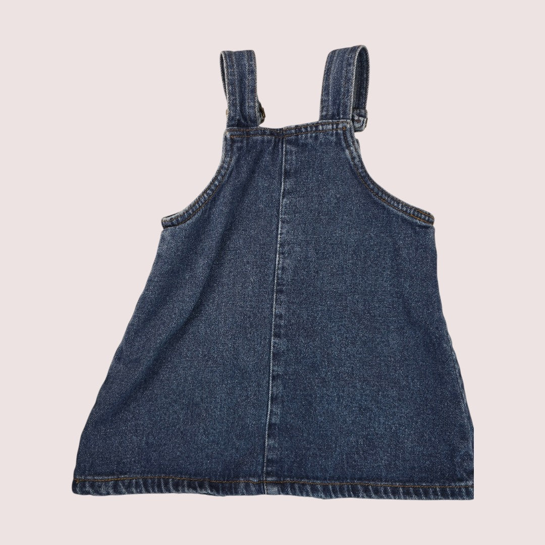 Vintage denim skirtall with floral embroidery Tagged 18M