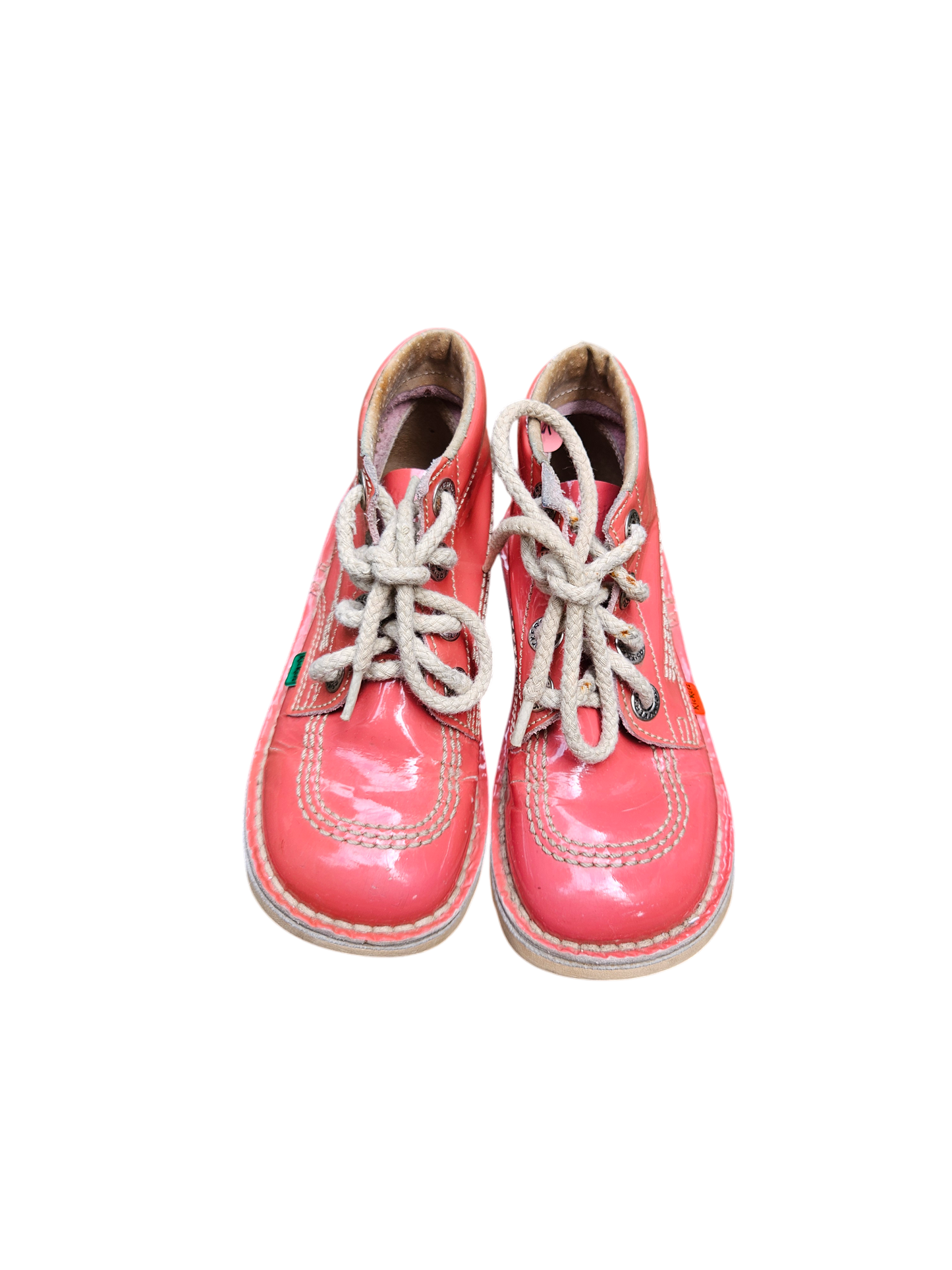 Kickers pink patent leather boots Tagged EU29