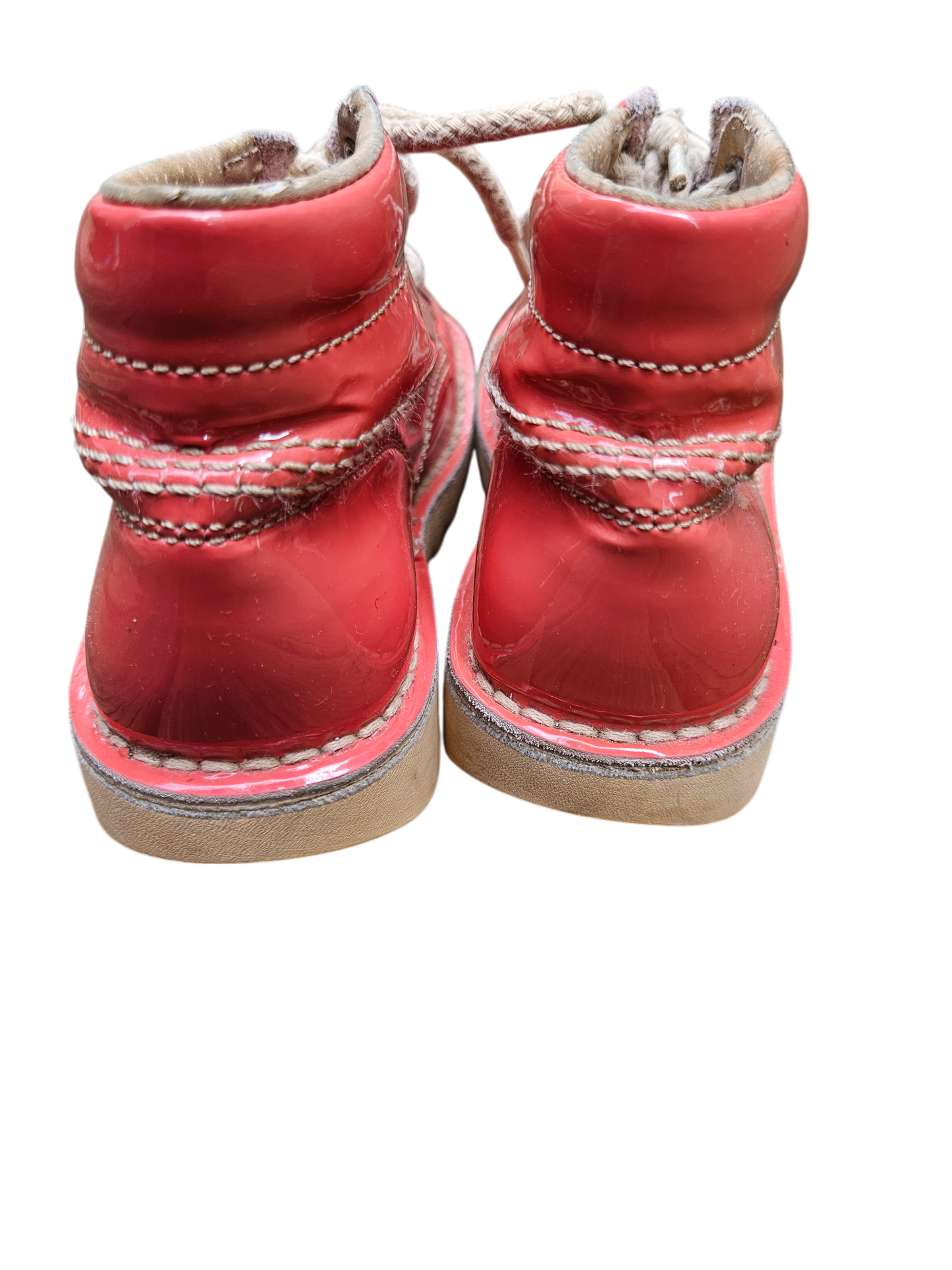 Kickers pink patent leather boots Tagged EU29