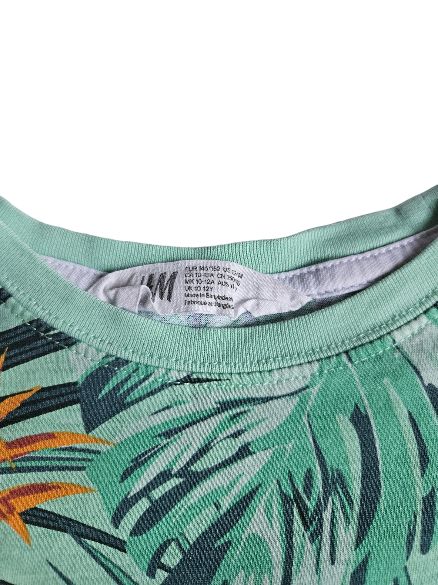 H&M tropical print short sleeve tee 10-12Y