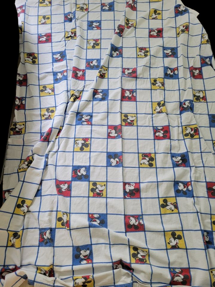 Vintage Disney Mickey Mouse flannel twin sheet set