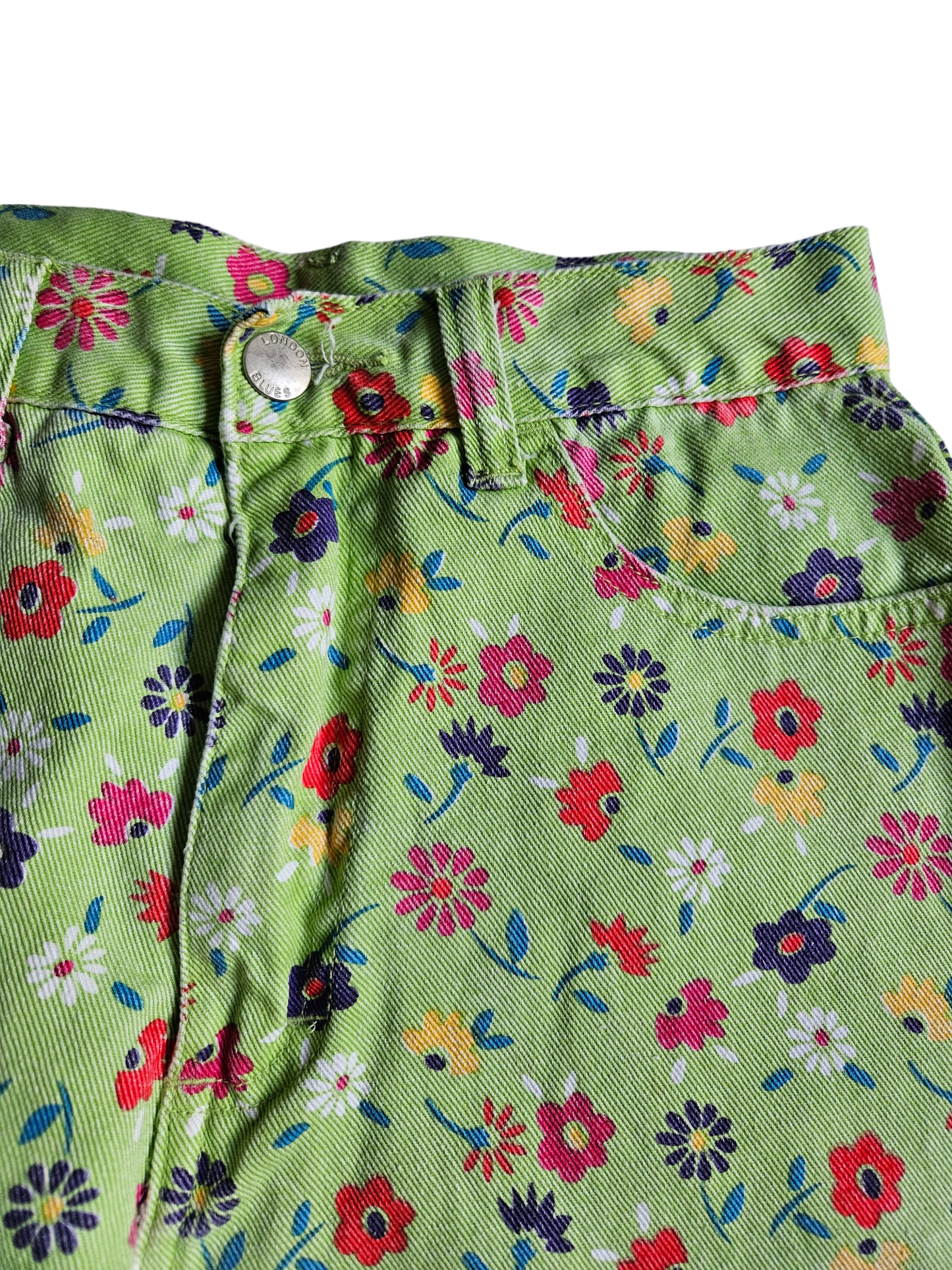 Vintage London Blues floral print jean shorts Tagged 14