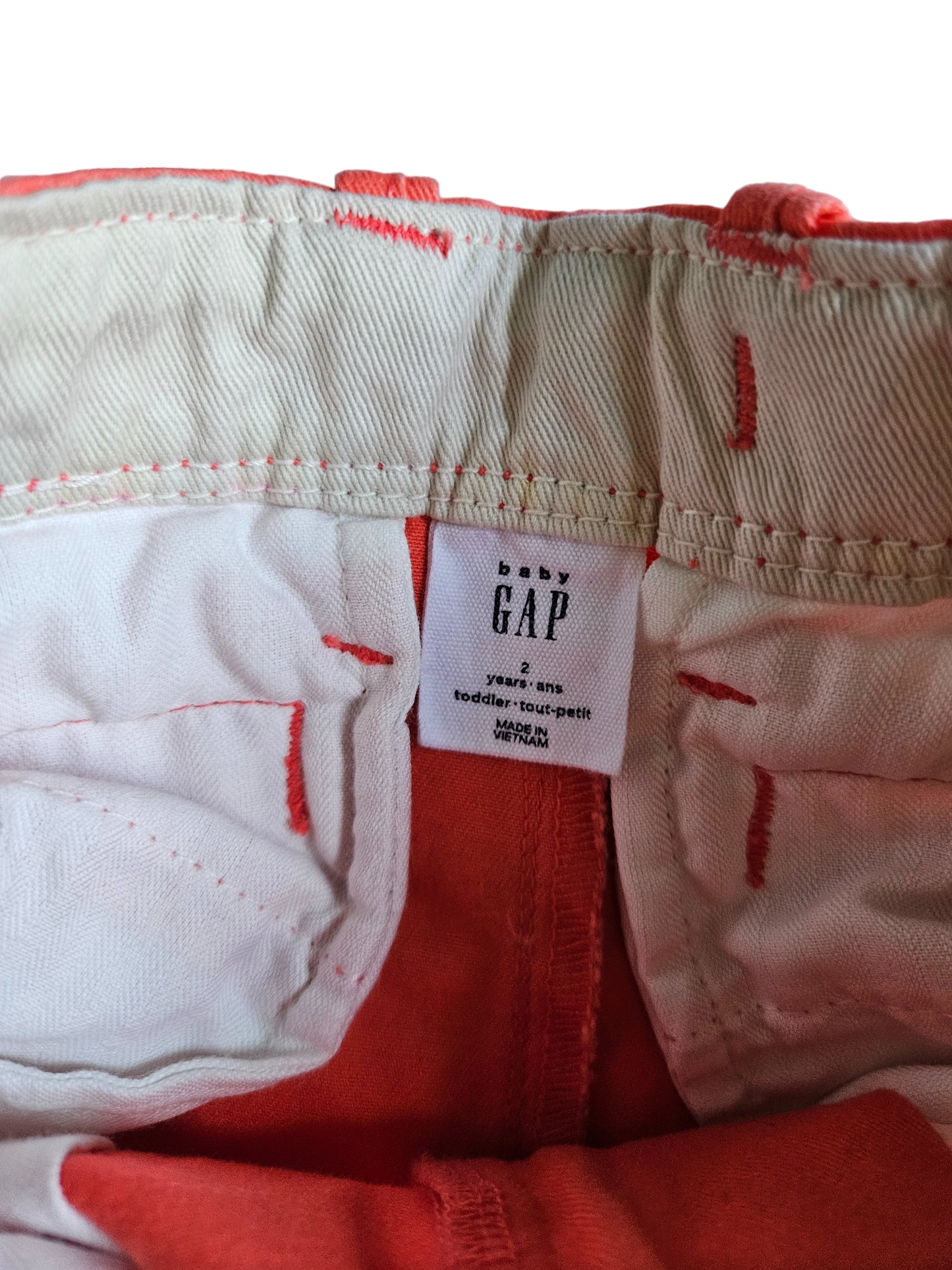 babyGap coral cotton shorts 2T