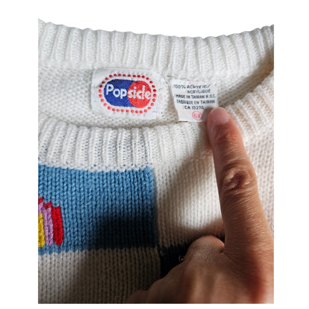 Vintage Popsicle acrylic knit sweater Size 6X