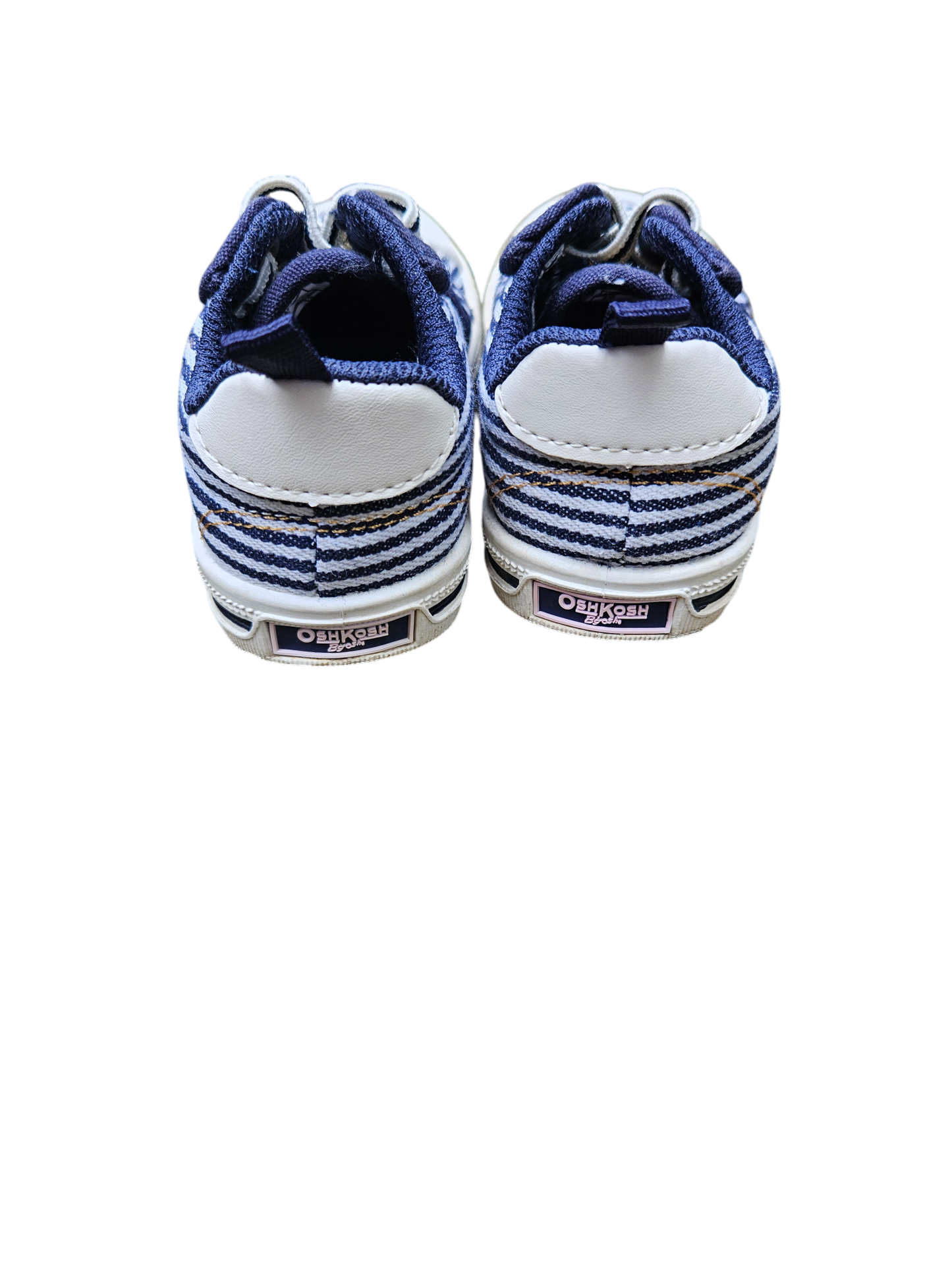 Oshkosh hickory stripe slip ons US6