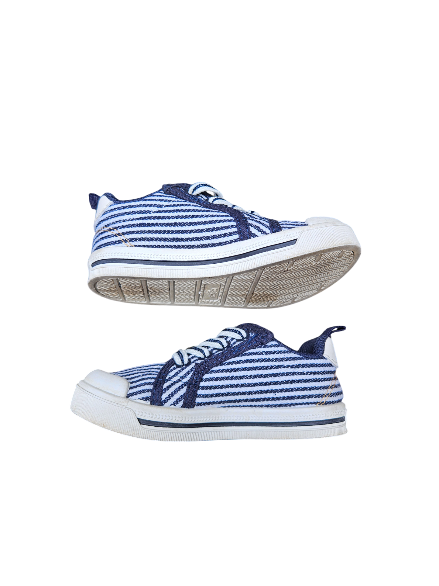 Oshkosh hickory stripe slip ons US6