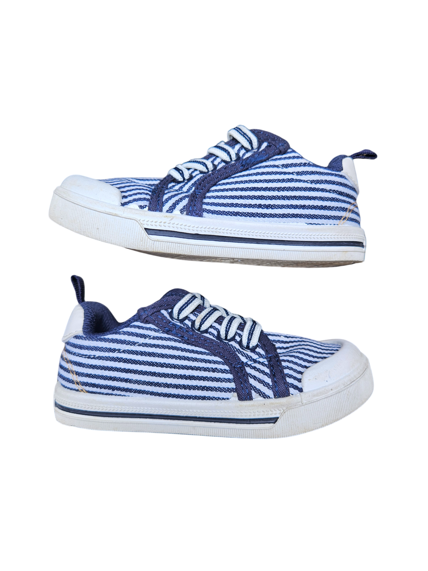 Oshkosh hickory stripe slip ons US6