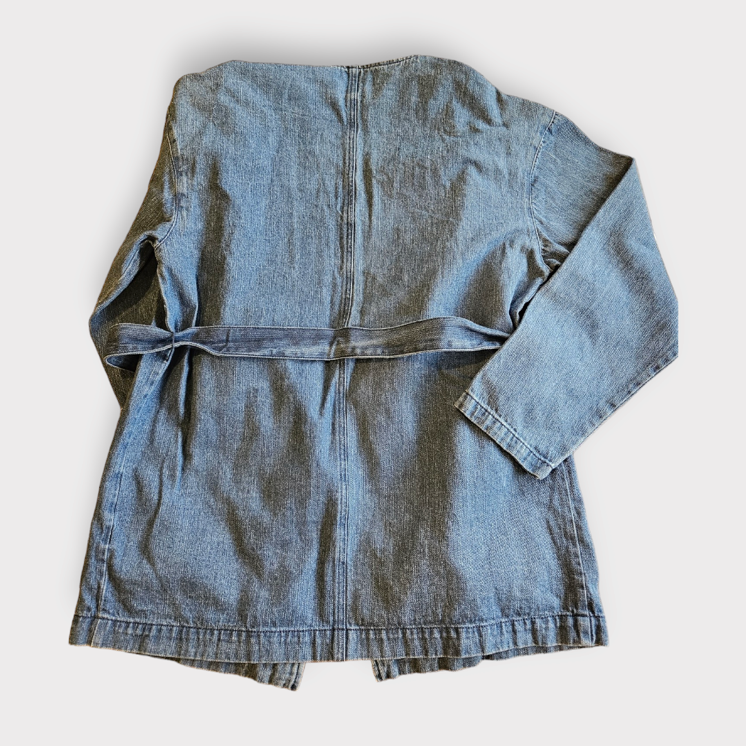 Zara girls denim jacket with tie waist 11-12y