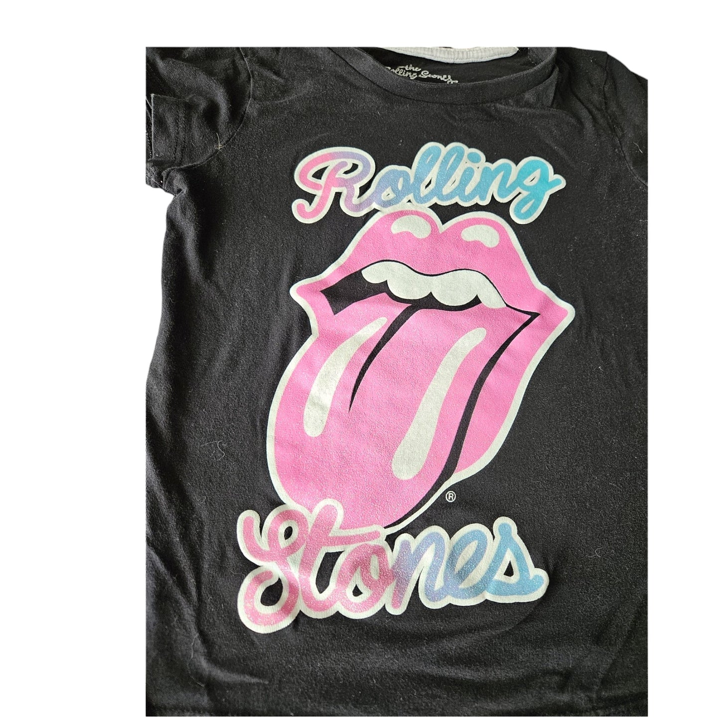 Rolling Stones glitter tee 6y