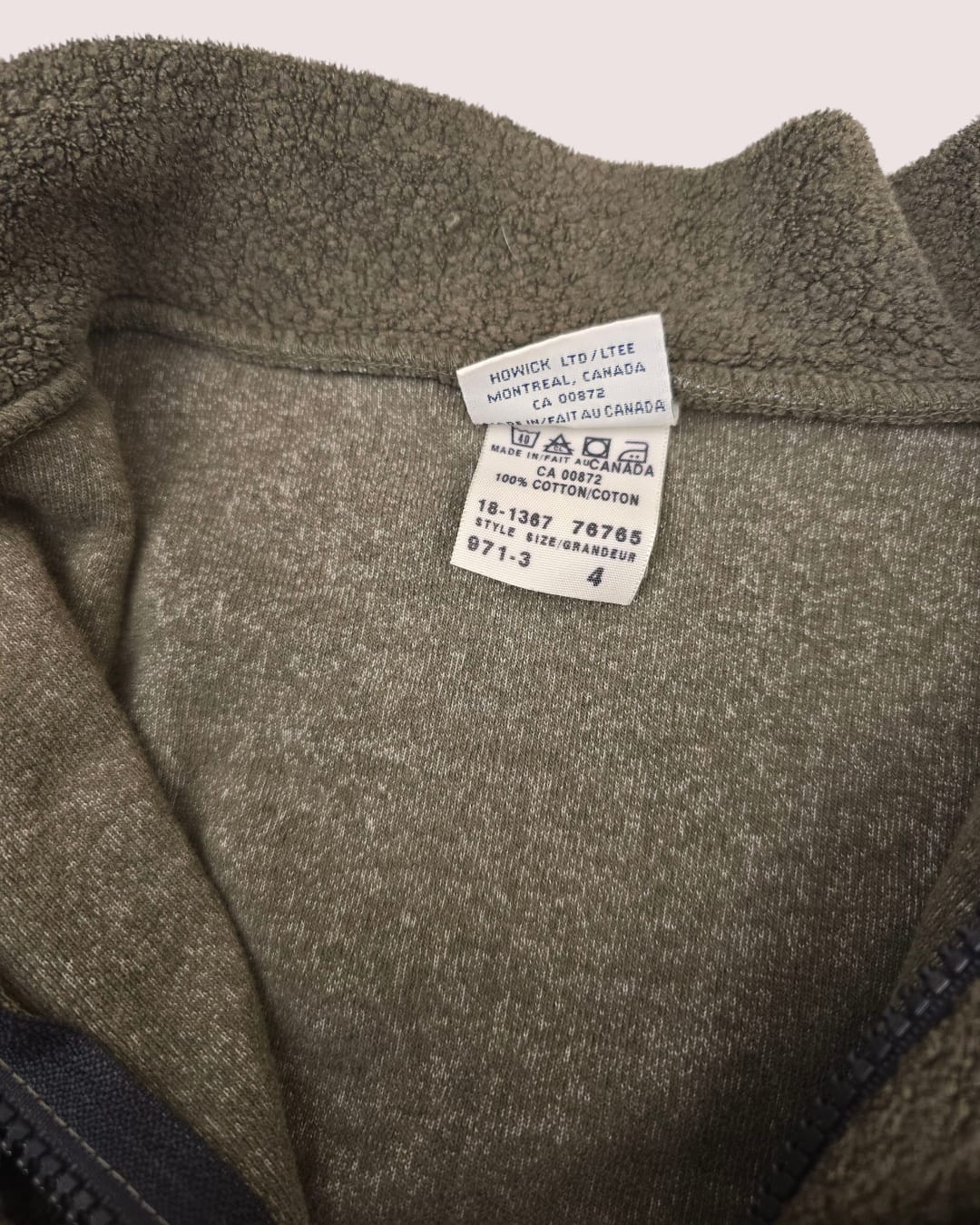 vintage OshKosh terry zip sweater 4-5T