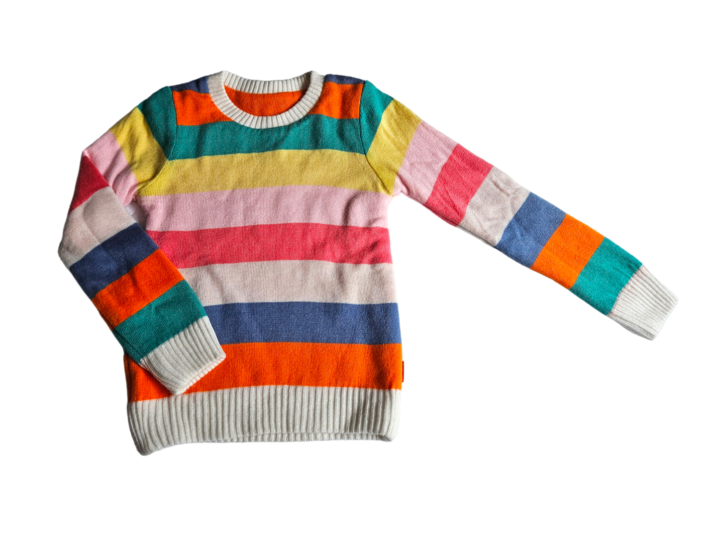 Reversible striped knit sweater approx 5-7T