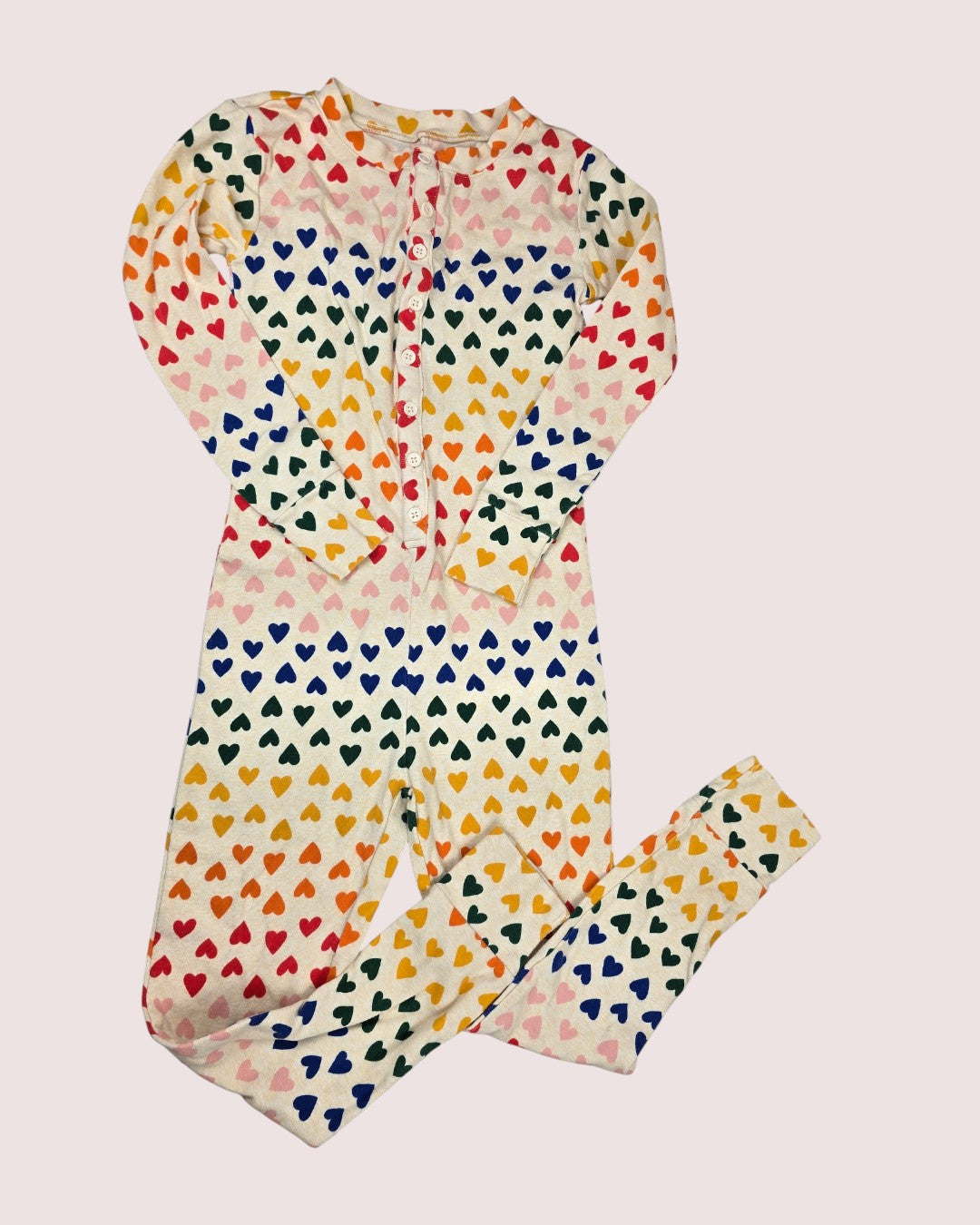Old Navy rainbow heart sleeper 6y