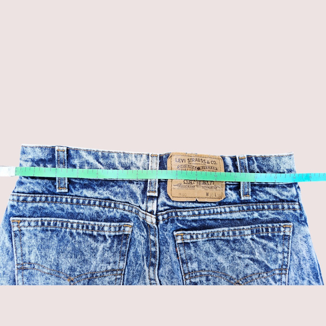 Vintage Acid Wash Orange Tab Levi's Jeans 550