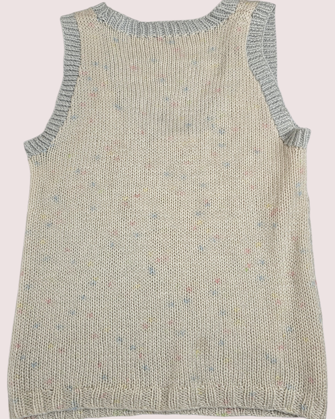 Handknit confetti vest