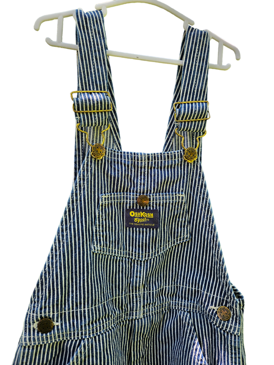 Vintage Oshkosh hickory stripe overalls 6X