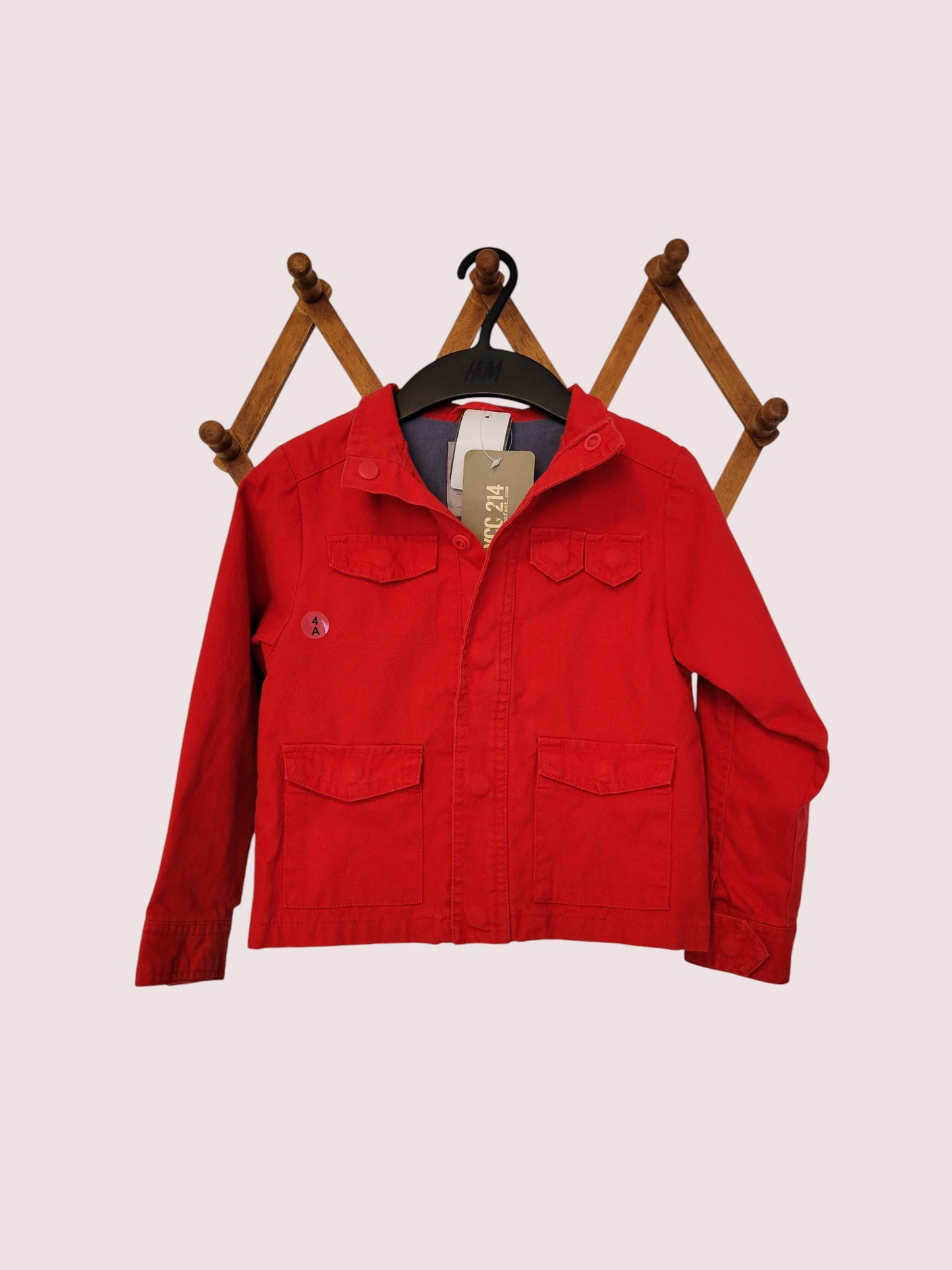 Red spring jacket, lightly lined Size 4 NWT