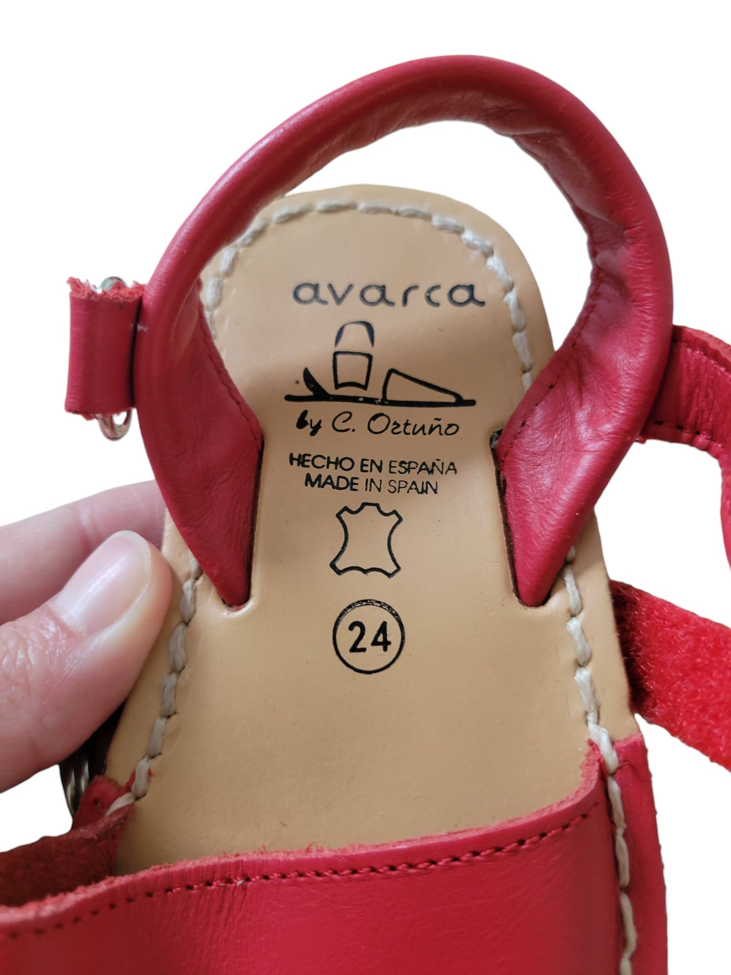 Avarca leather sandals Made in Spain EU24 US8C