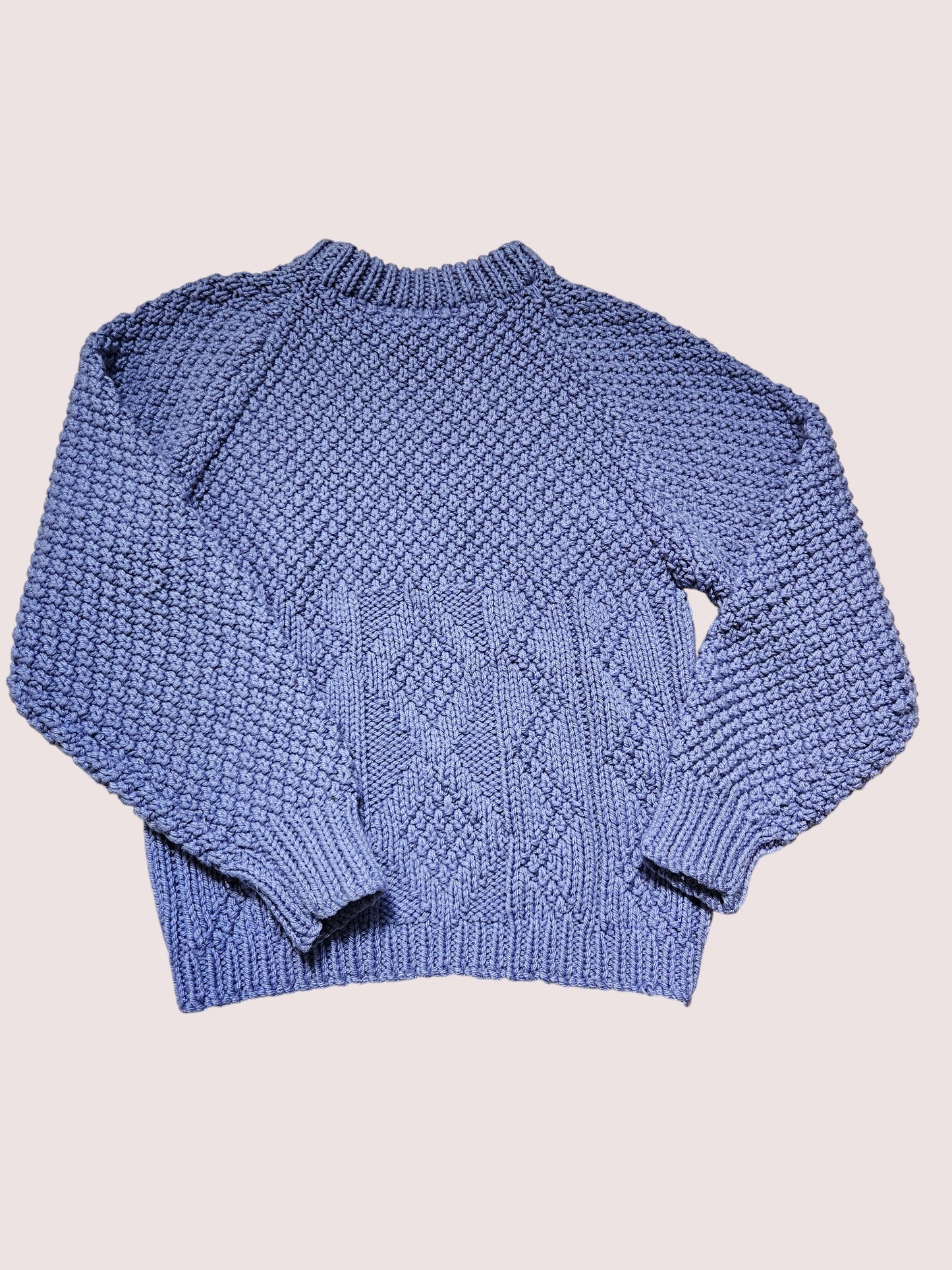 Mauve handknit sweater 4-6T
