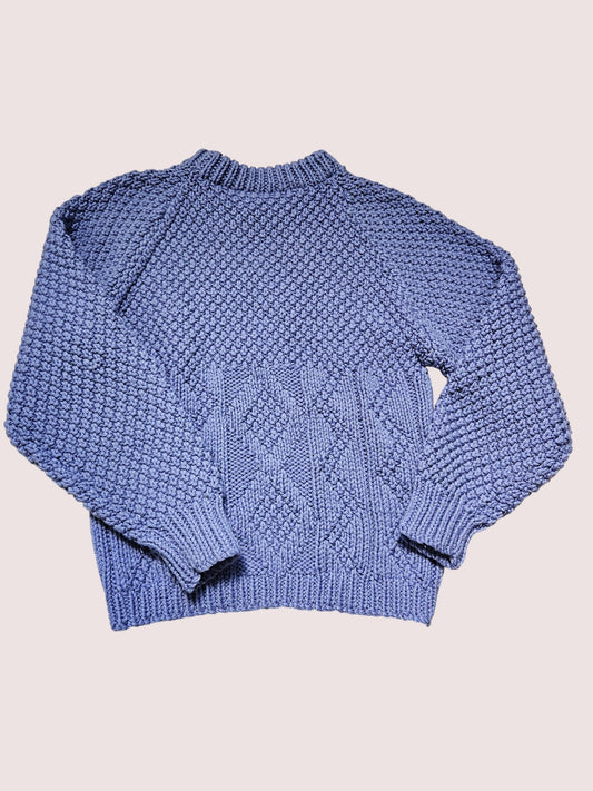 Mauve handknit sweater 4-6T