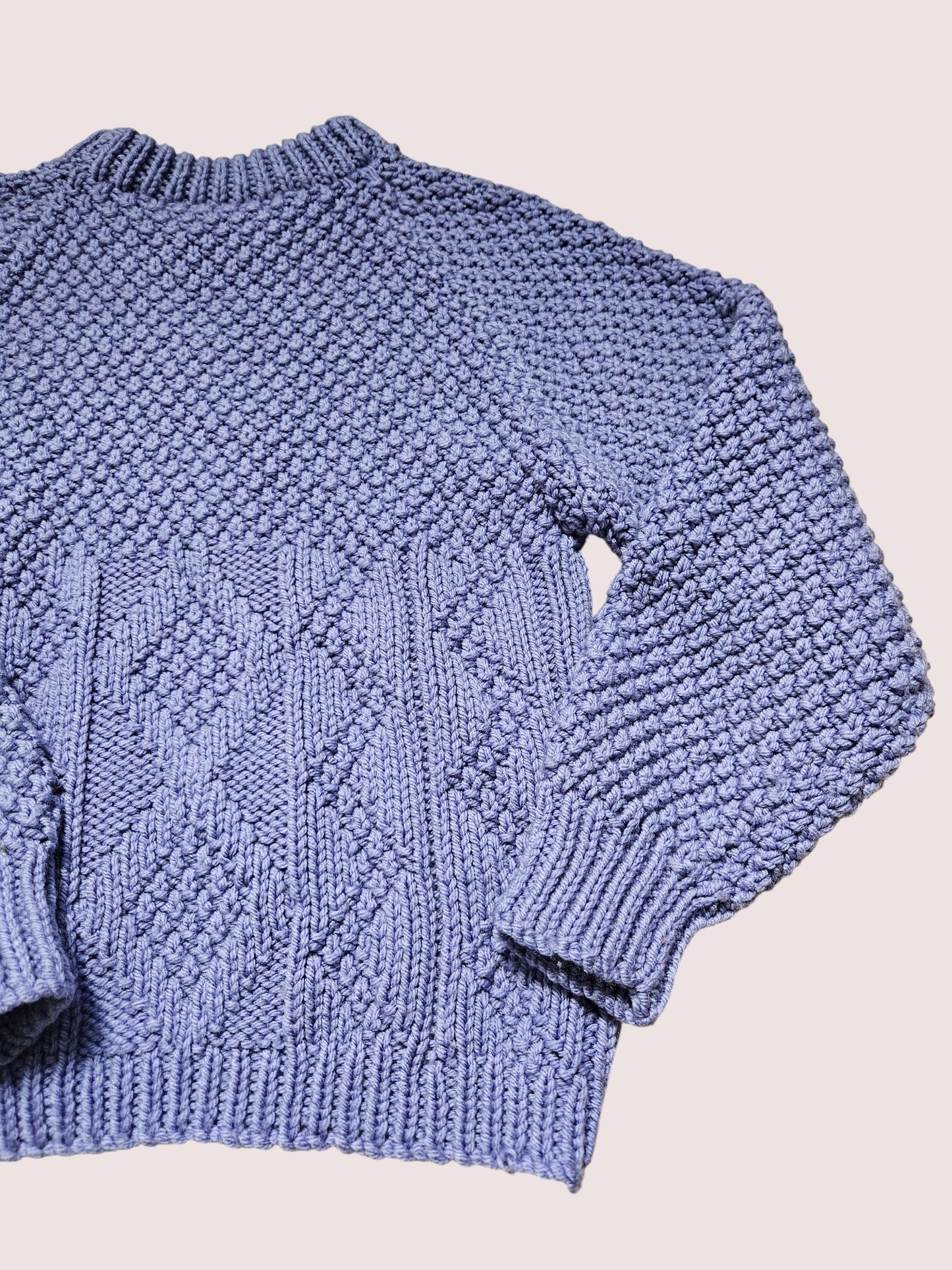 Mauve handknit sweater 4-6T