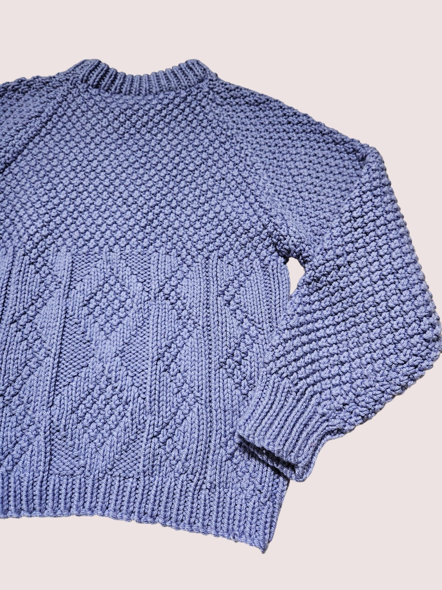 Mauve handknit sweater 4-6T