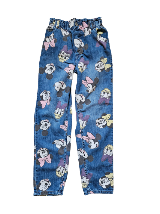 H&M Disney Minnie Mouse and Daisy Duck paperbag jeans 9-10y