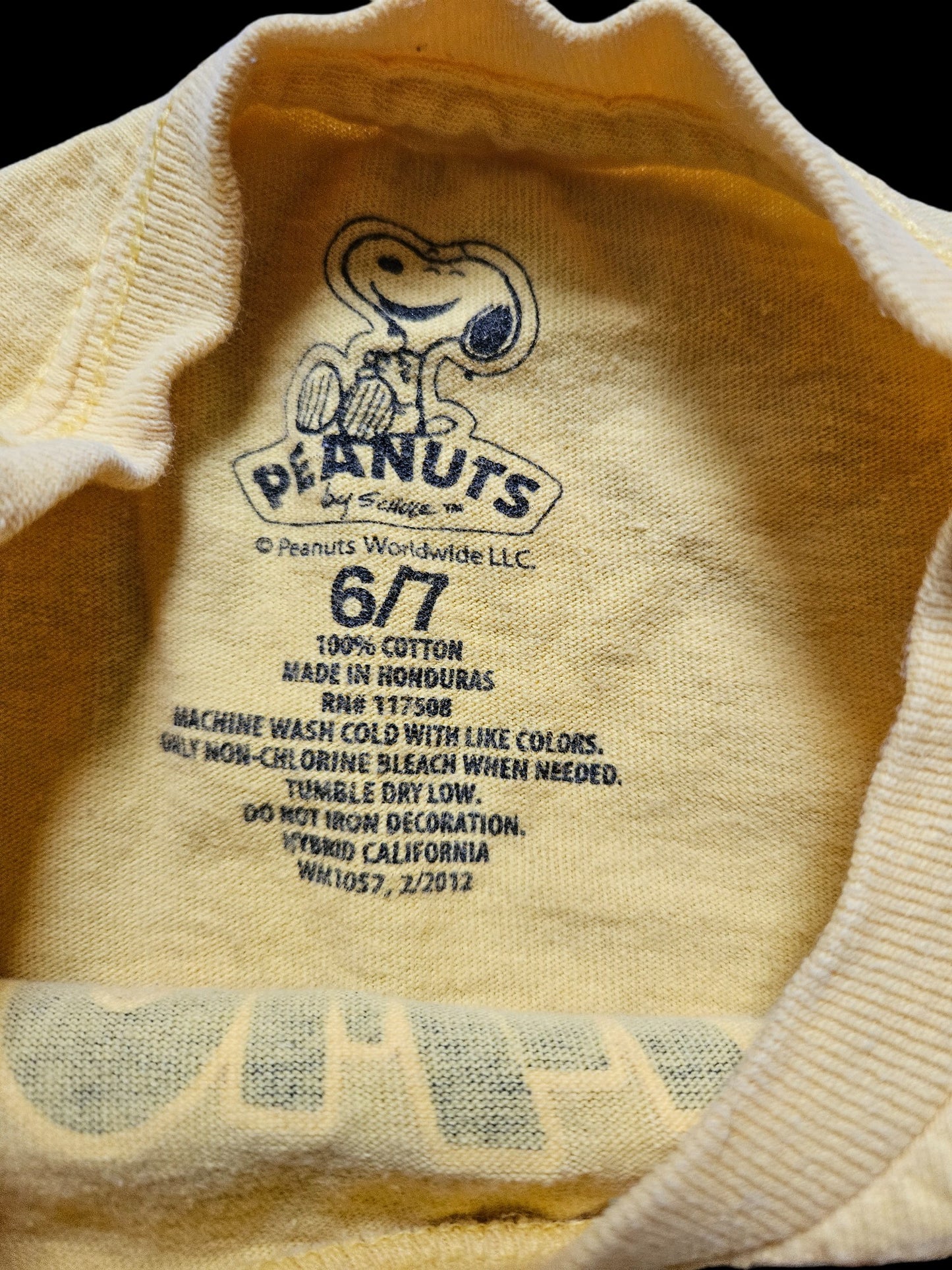 Peanuts tee 6-7y