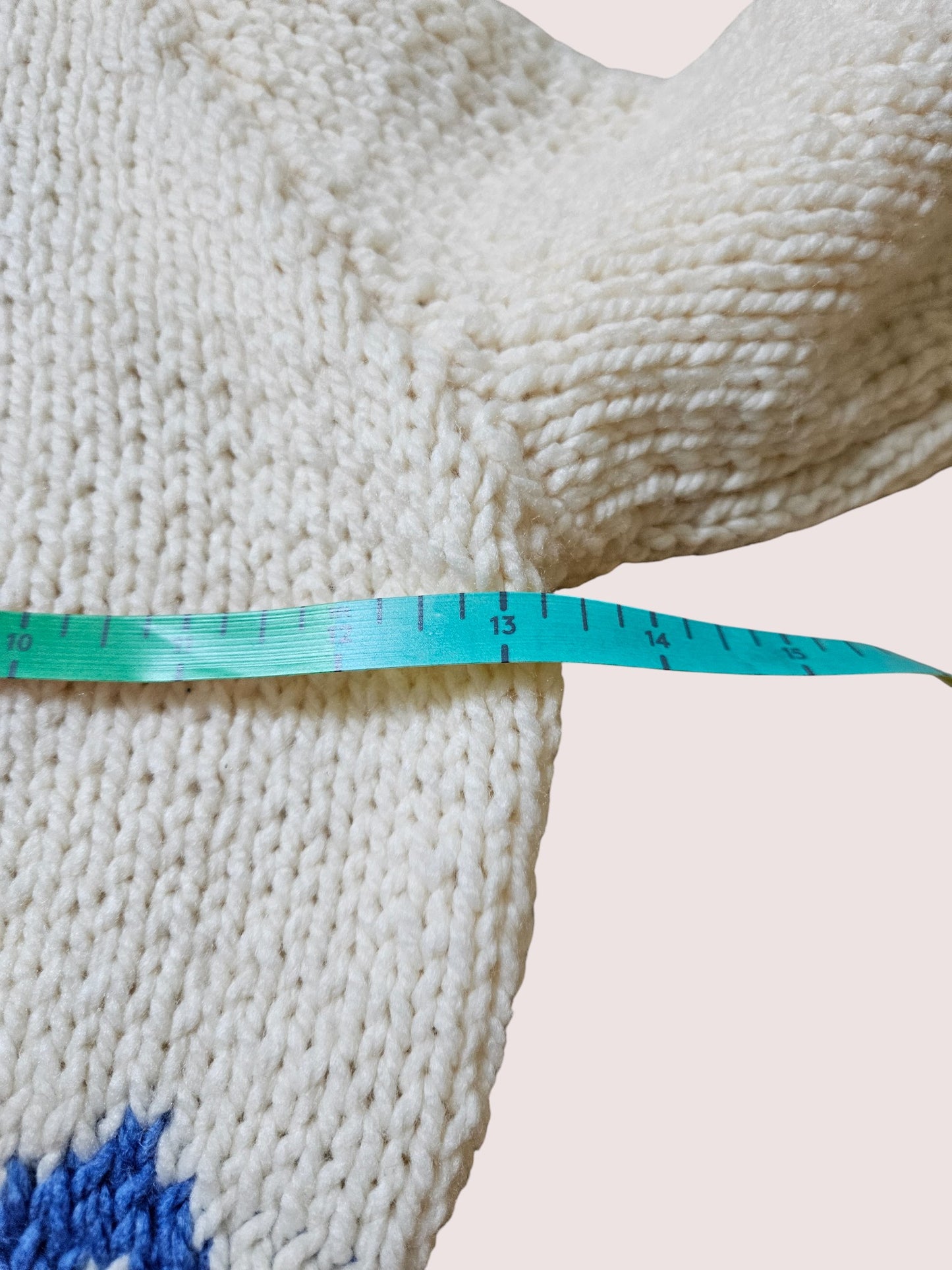 Handknit zip cardigan sweater approx 4-6y