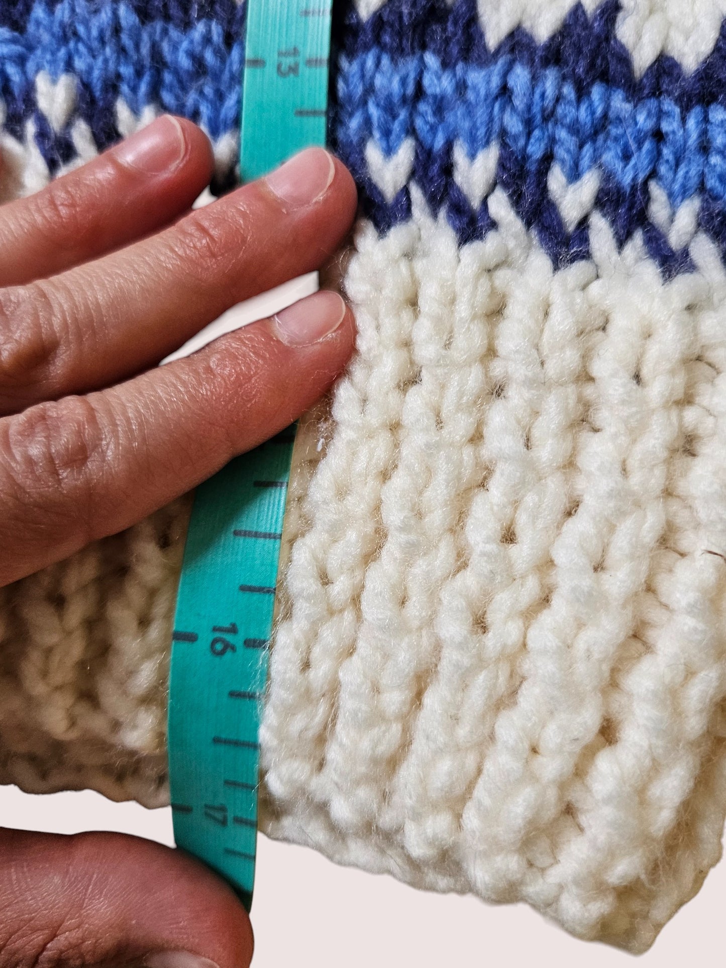 Handknit zip cardigan sweater approx 4-6y