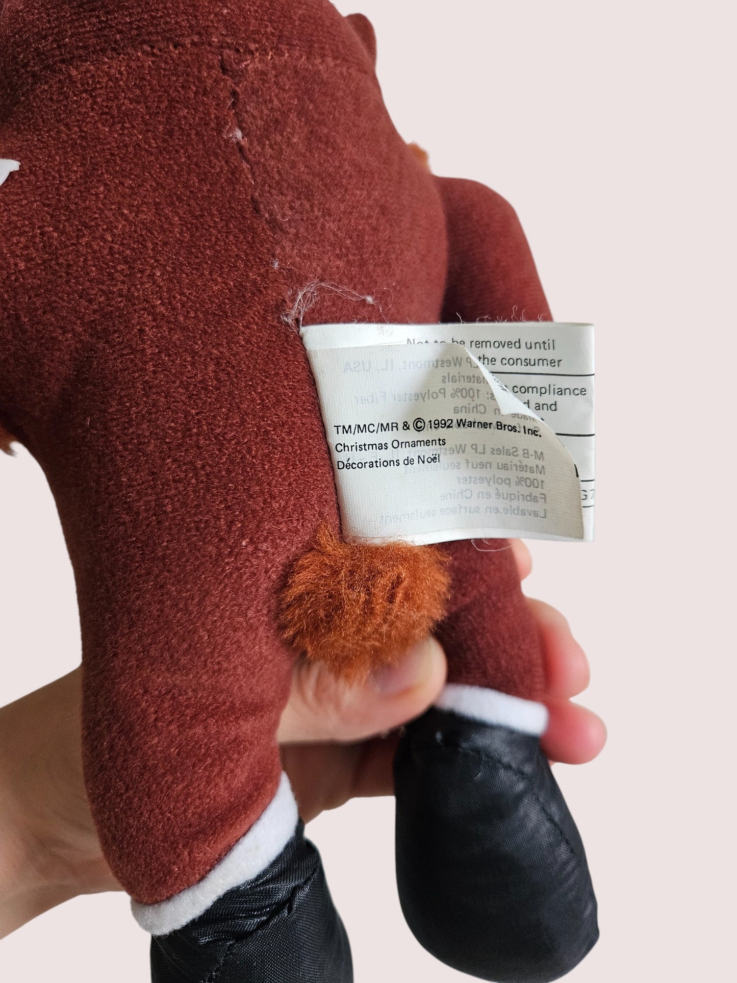 Vintage holiday Taz plush/ornament