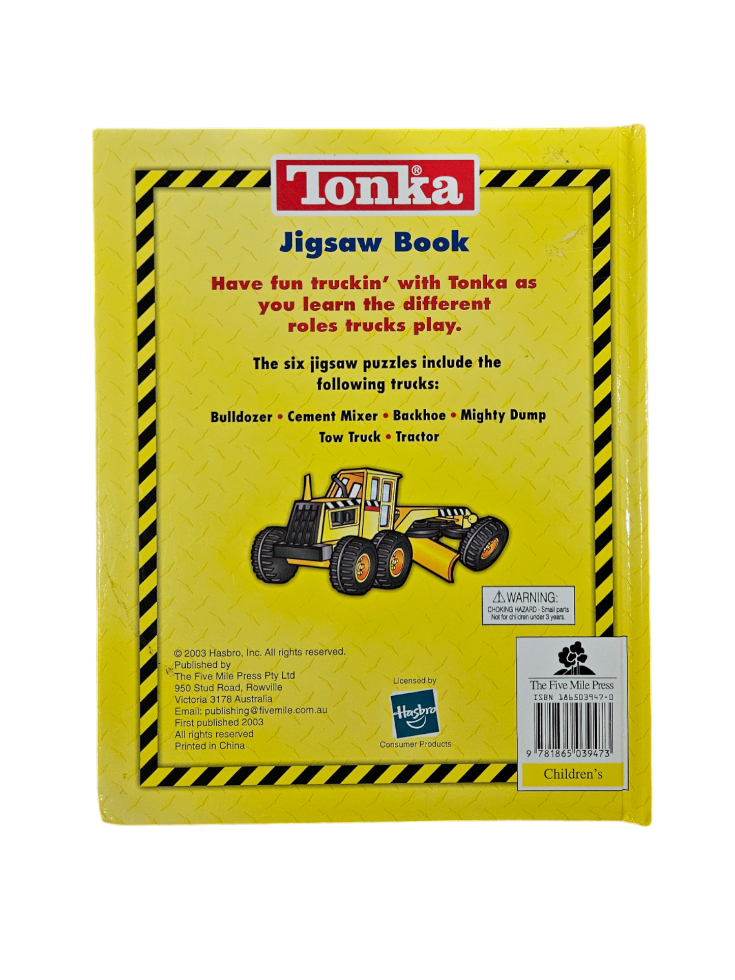 Vintage Tonka Jigsaw Book