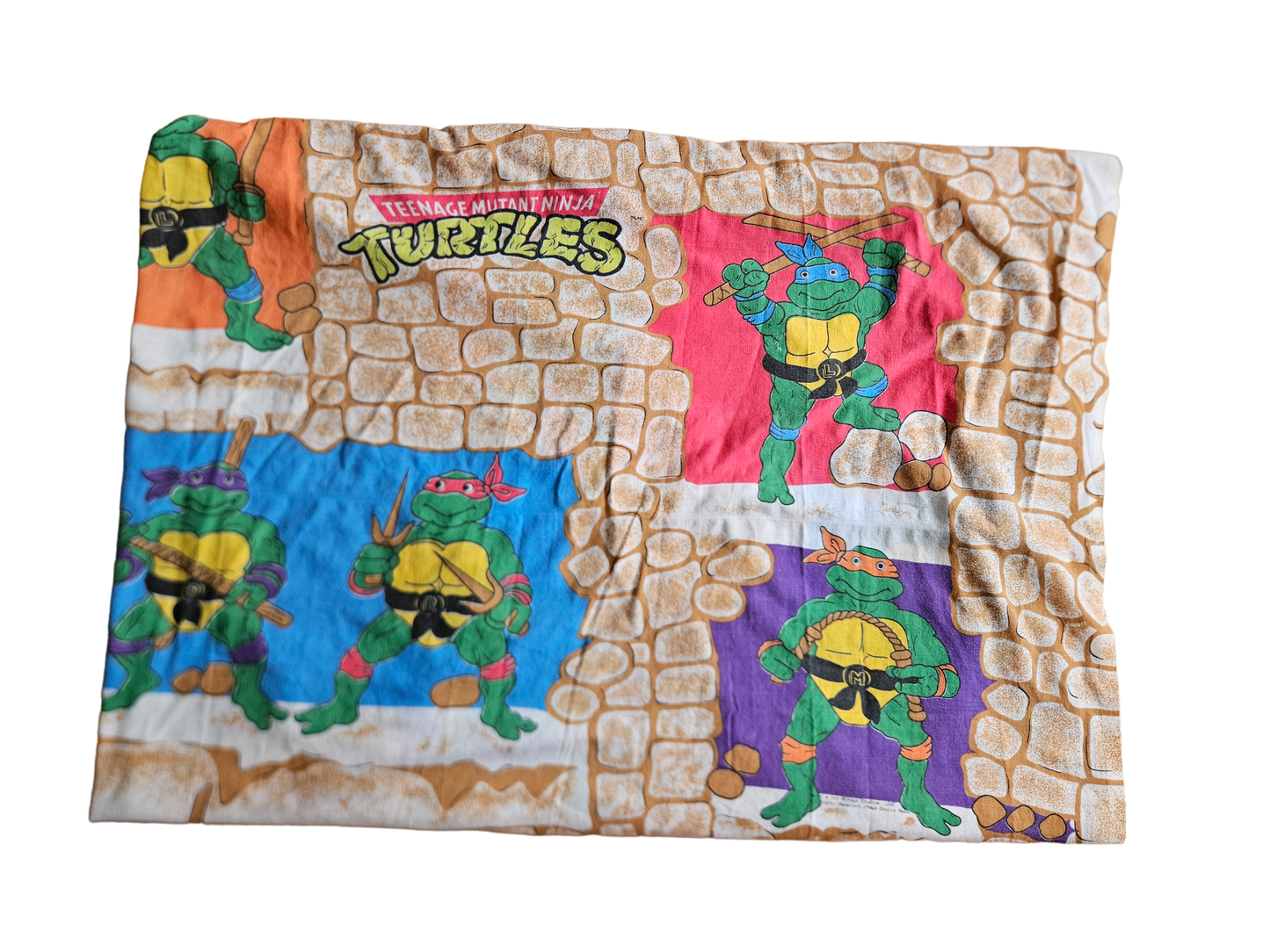 Vintage TMNT twin flat sheet