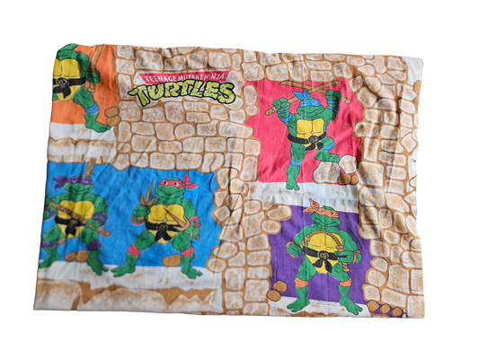 Vintage TMNT twin flat sheet