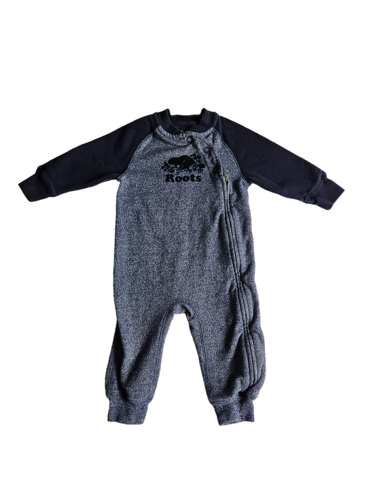 Roots navy pepper romper 6-12m