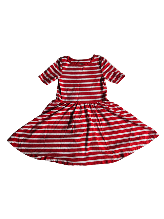 Carters red striped dress 5T