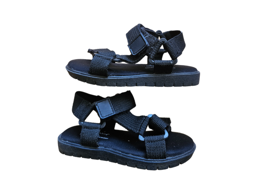 Rise little earthling black strappy sandal C6