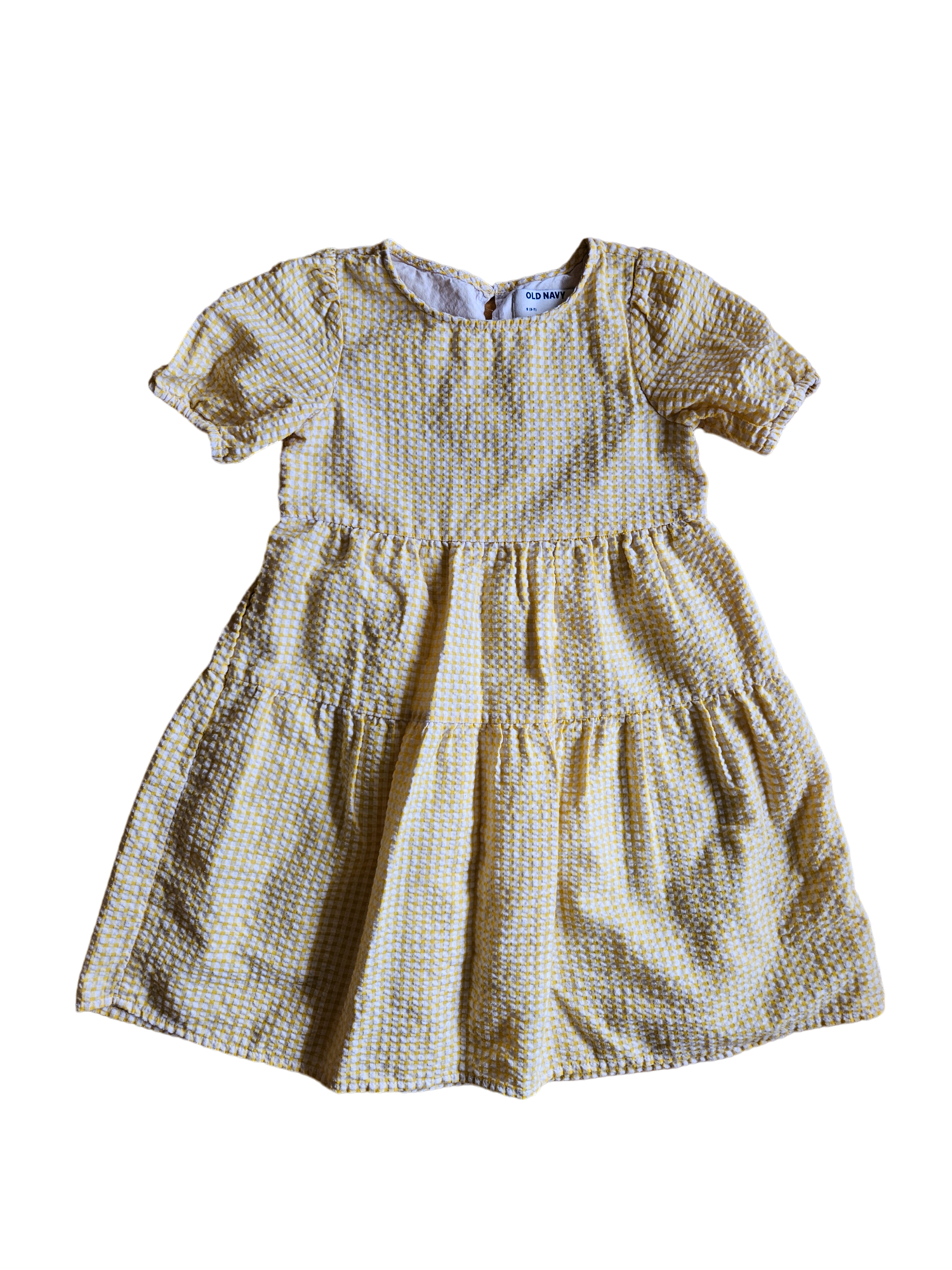 Yellow gingham dress Size S (6/7) Blue Bear Vintage and Thrift Yellow gingham dress Size S (6/7) Blue Bear Vintage and Thrift
