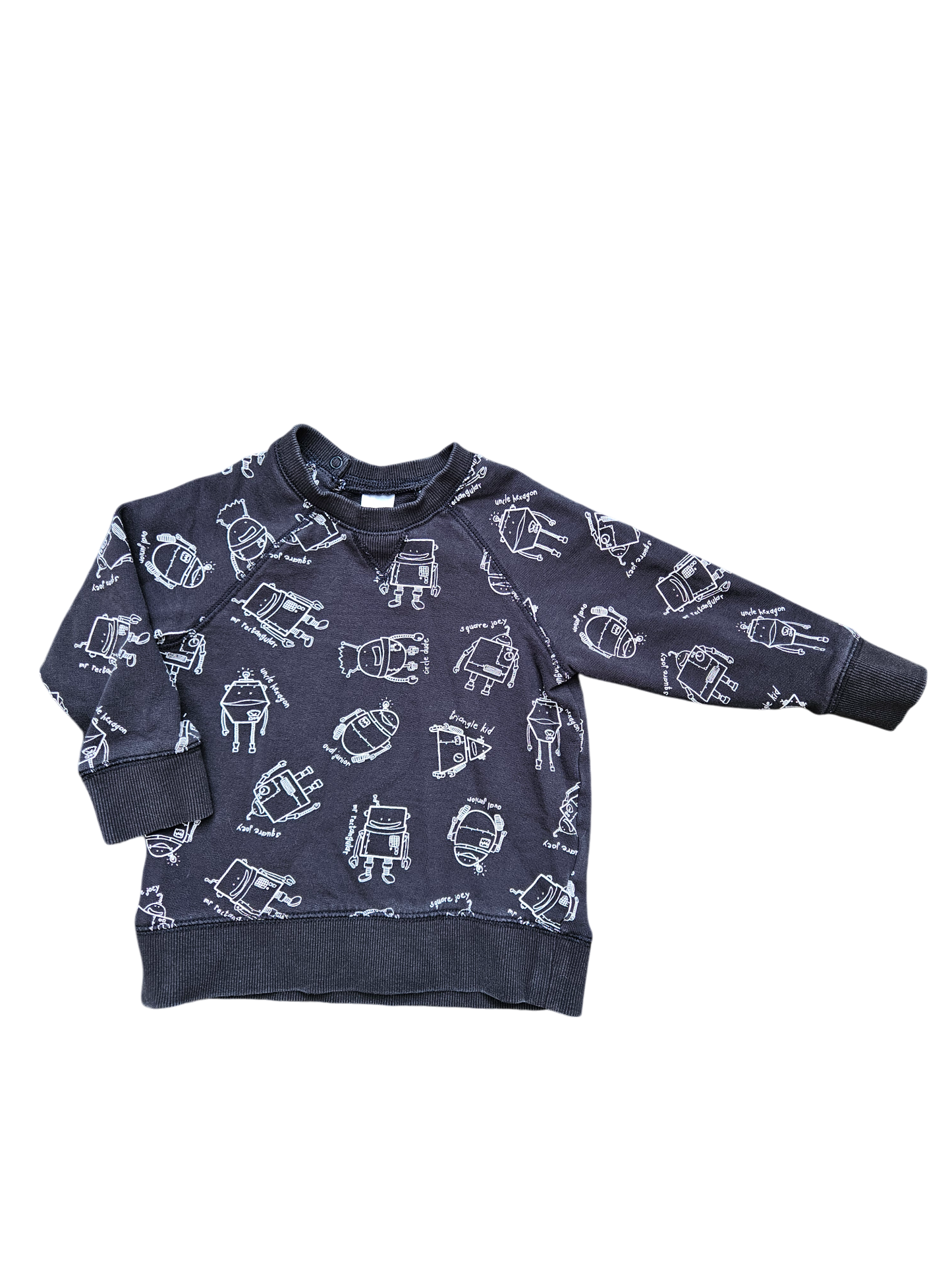 H&M shape robots crewneck 1.5-2y