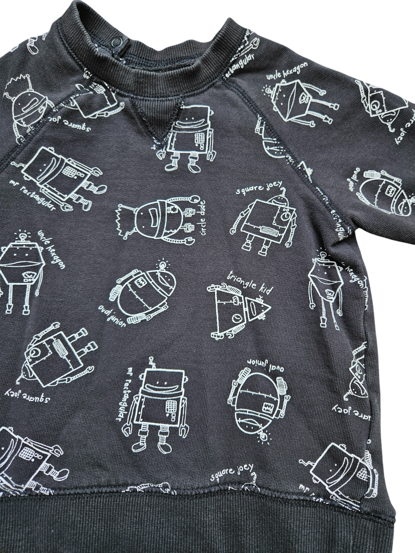 H&M shape robots crewneck 1.5-2y