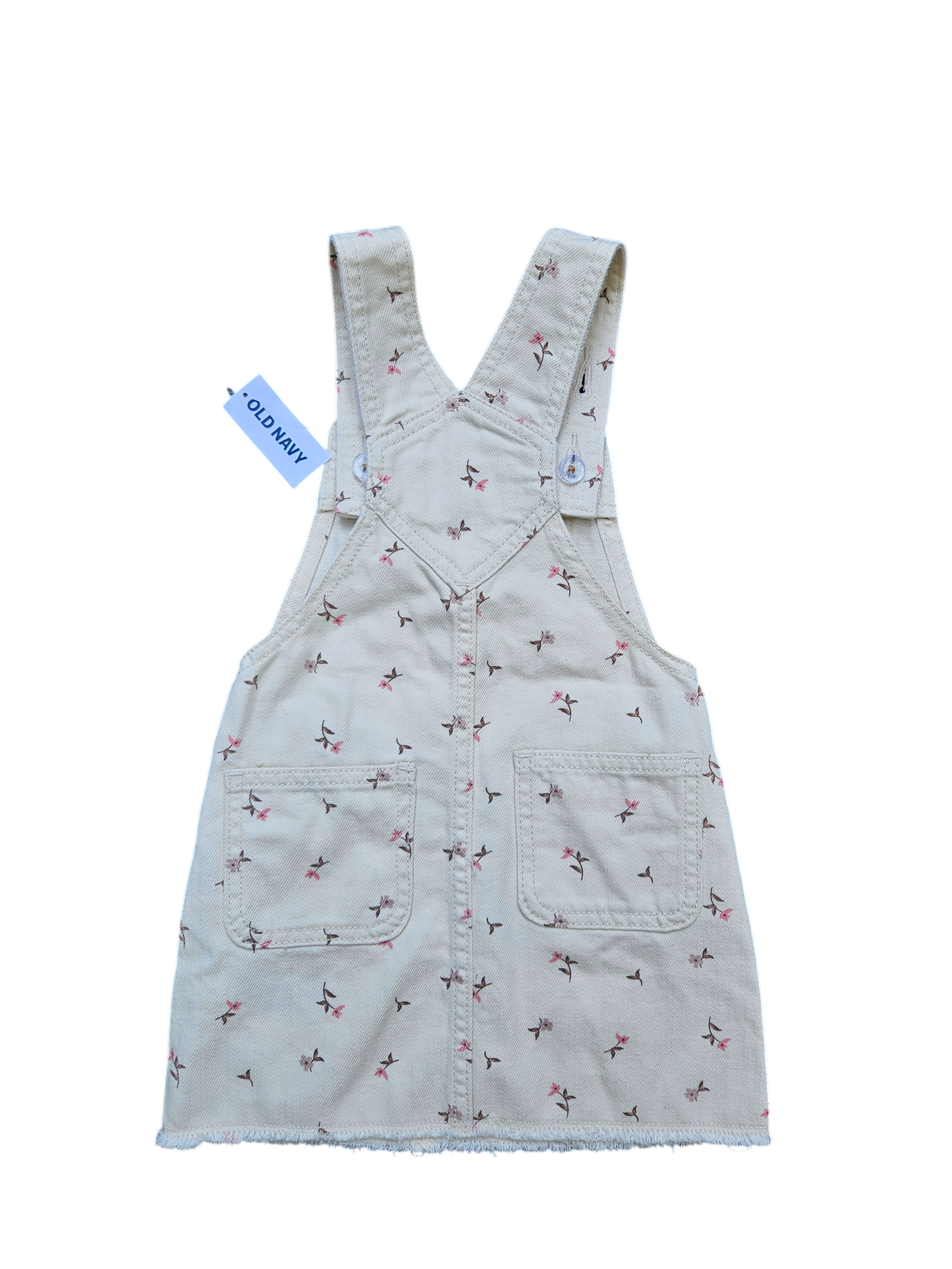 Old Navy cream skirtall with floral print 2T