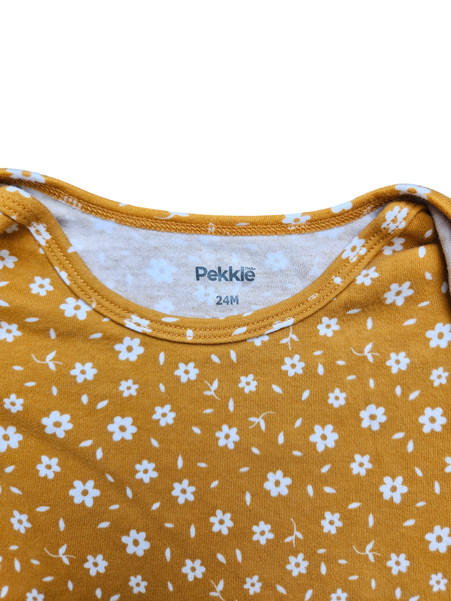 Pekkle floral print long sleeve onesie 24M