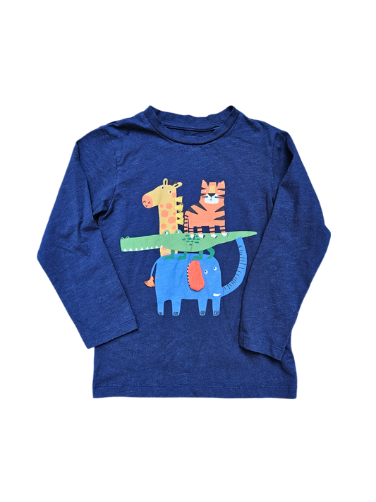 Next long sleeve shirt with 3D animal detailing 5-6Y