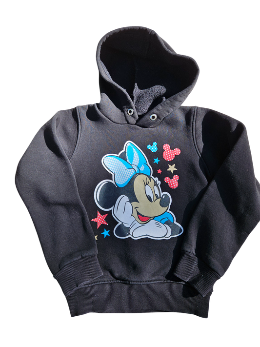 Minnie Mouse hoodie Tagged 10, fits smaller, closer to 5-7y