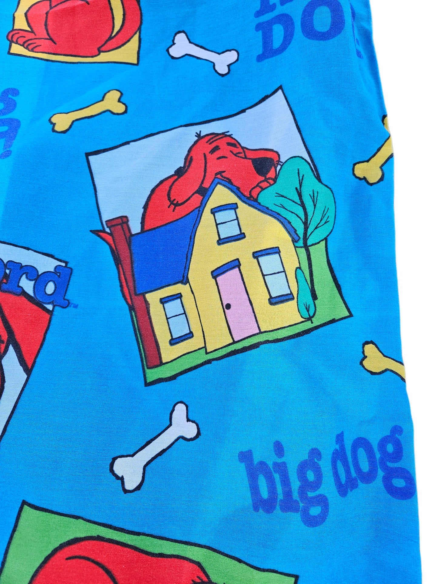 Vintage Clifford the Big Red Dog twin flat sheet